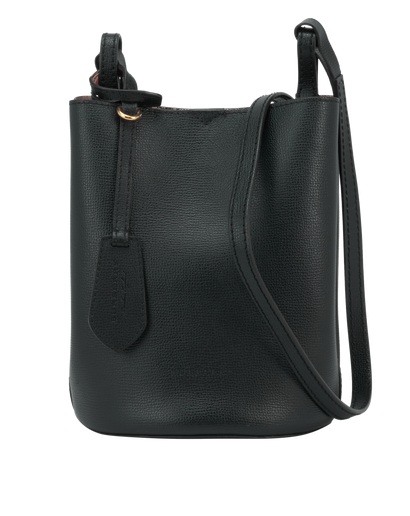 Lorne Bucket Bag, &pound;395, Handbags, Black, Leather, Front view